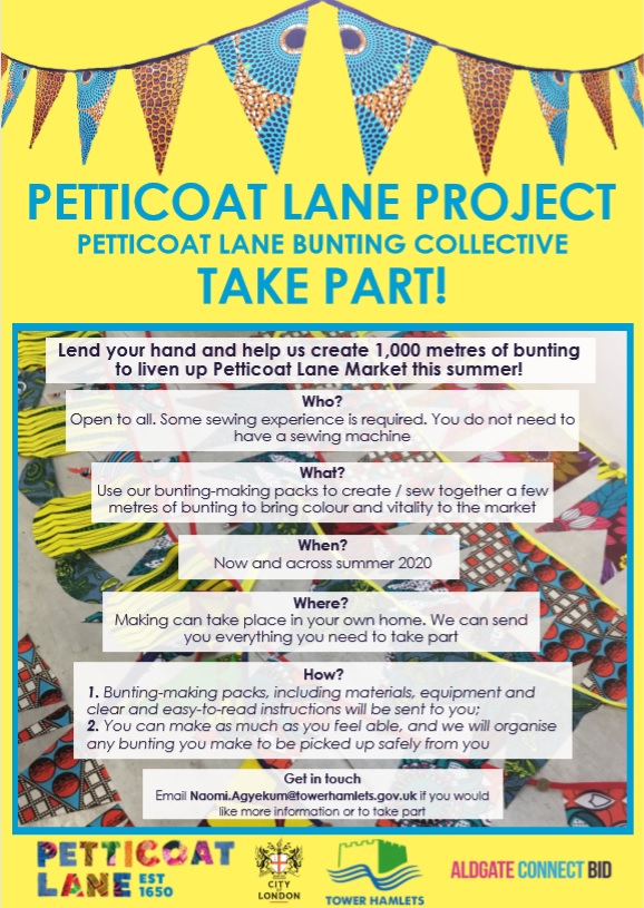 GET INVOLVED – PETTICOAT LANE BUNTING PROJECT