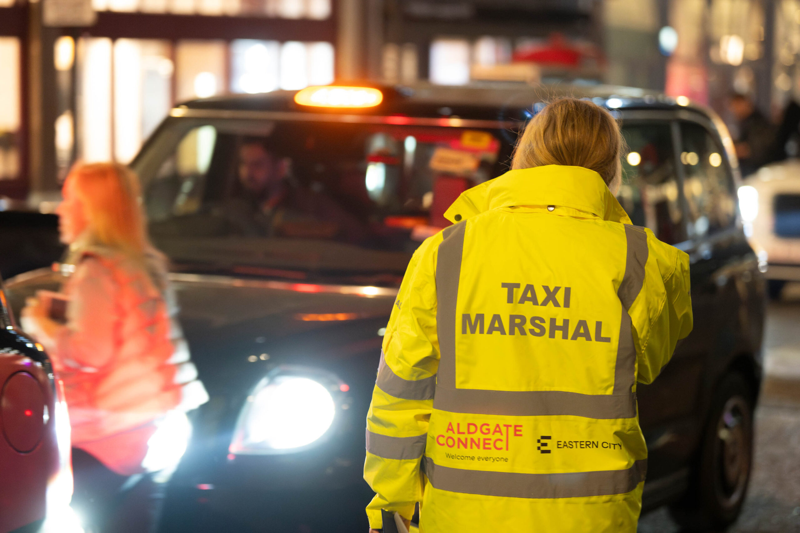 Taxi Marshals Supporting Aldgate’s Night-Time Economy