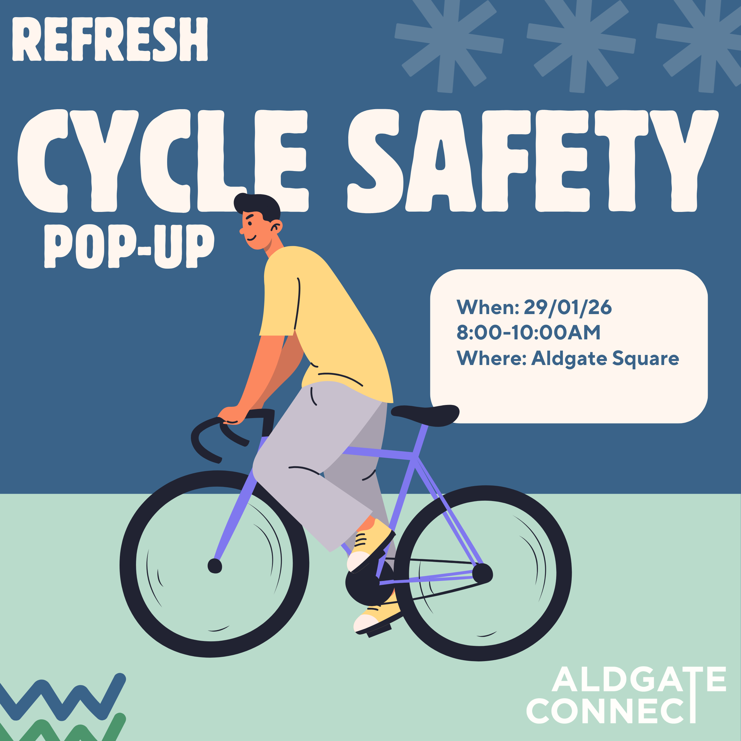 Cycle Safety Pop-up in Aldgate